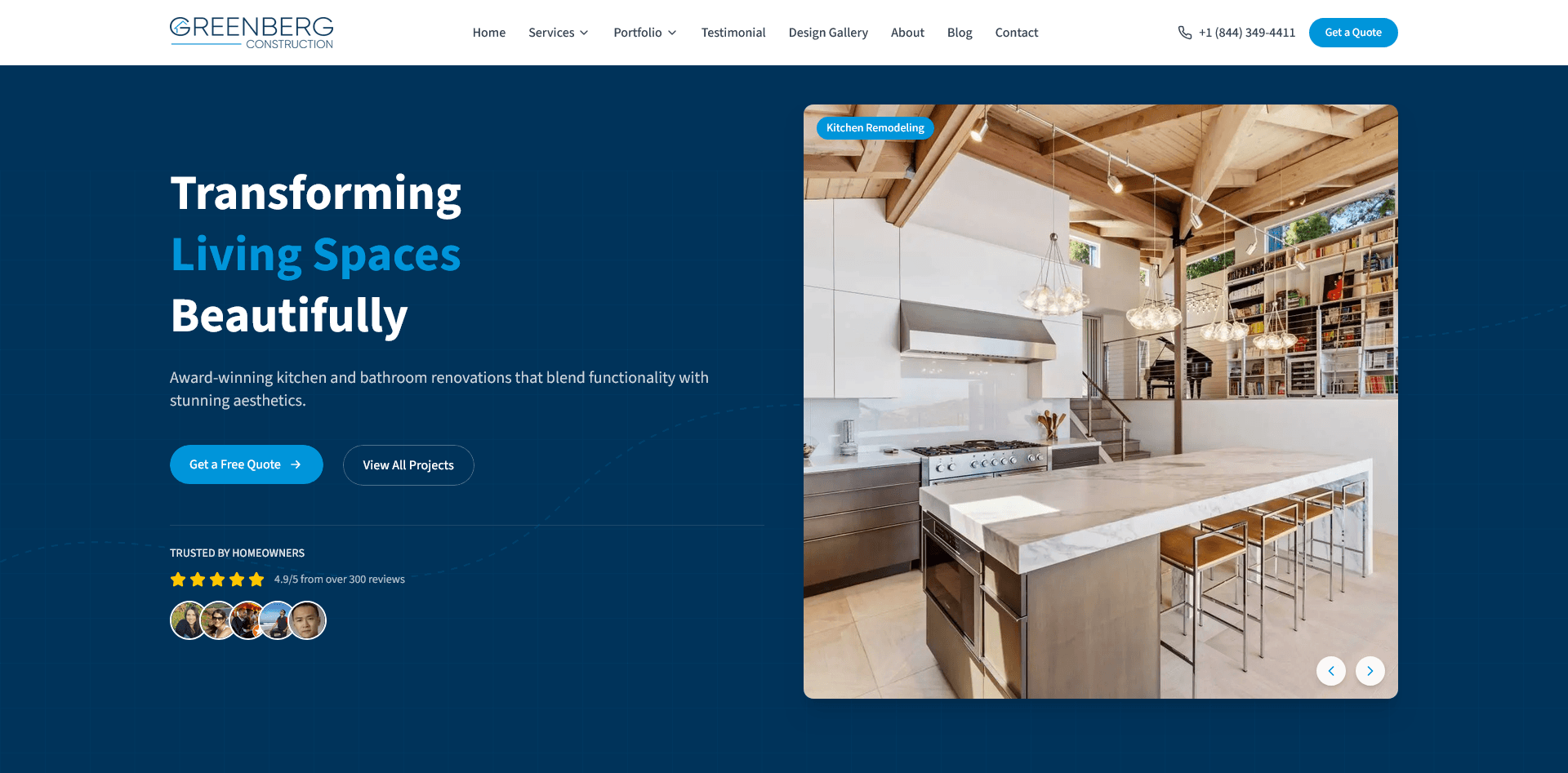 Greenberg Construction homepage