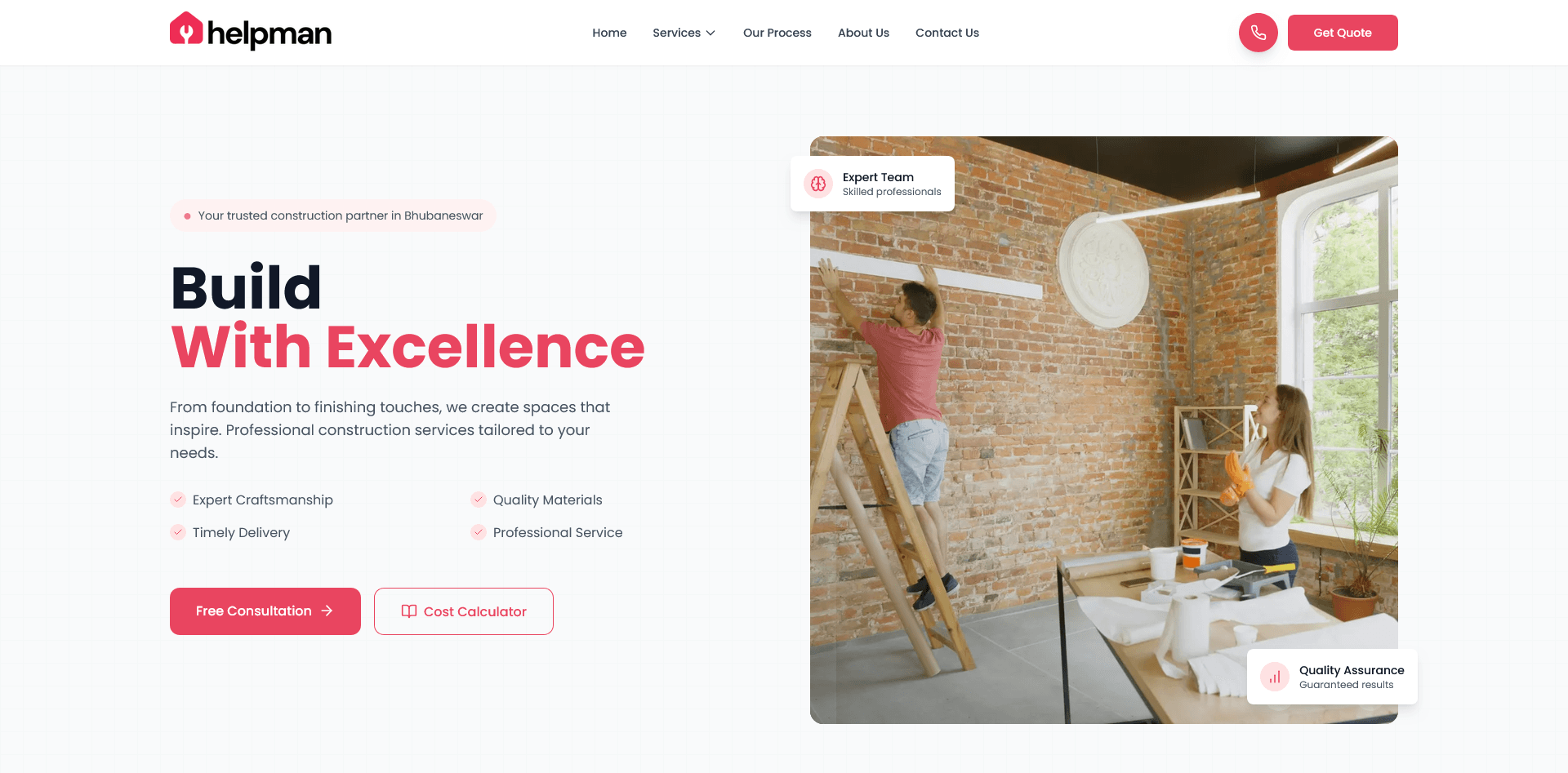 Helpman construction website