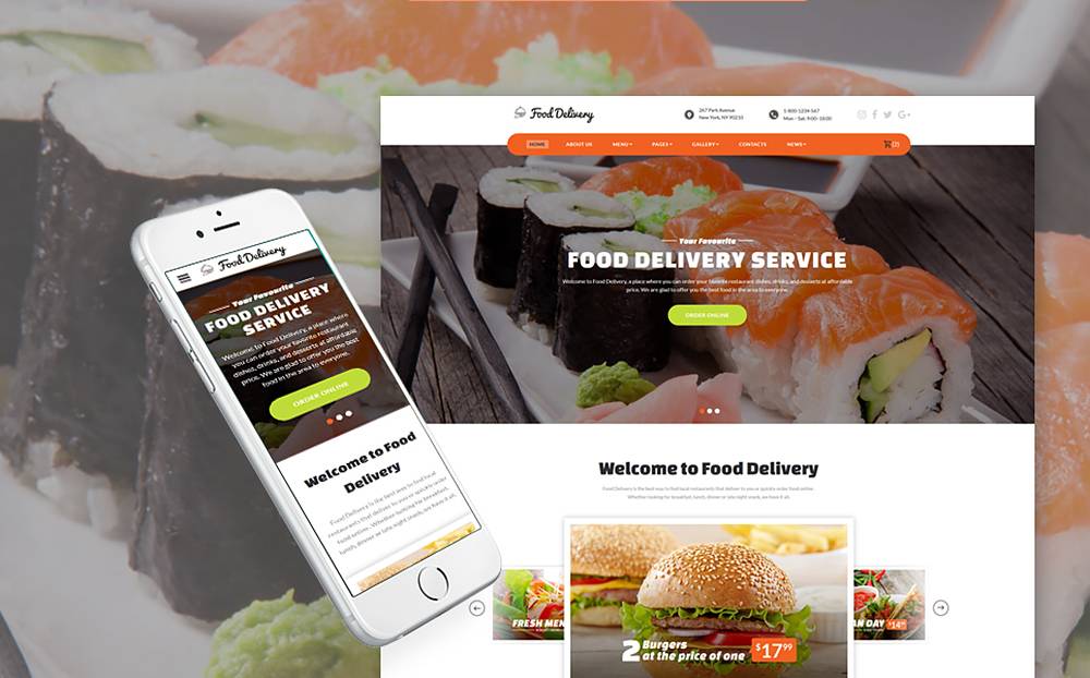 Restaurant & Food Ordering Website Template 