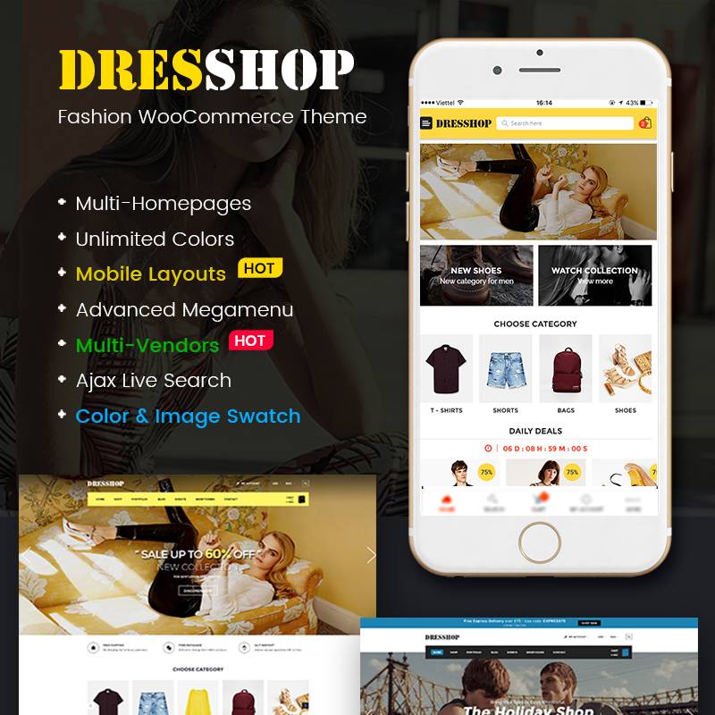 DresShop - Clean Fashion Responsive WooCommerce Theme