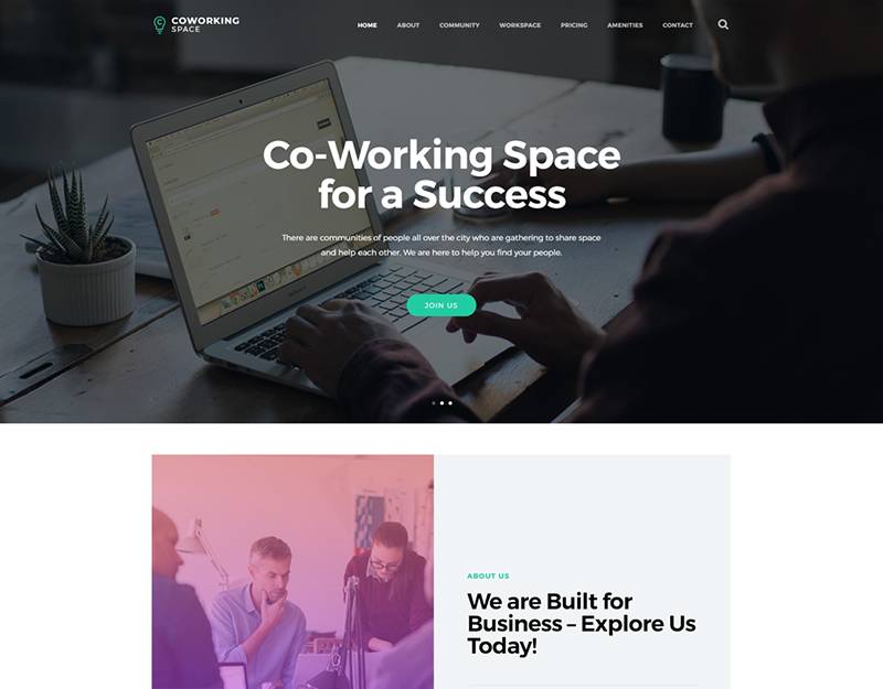 Coworking - Open Office & Creative Space WordPress Theme