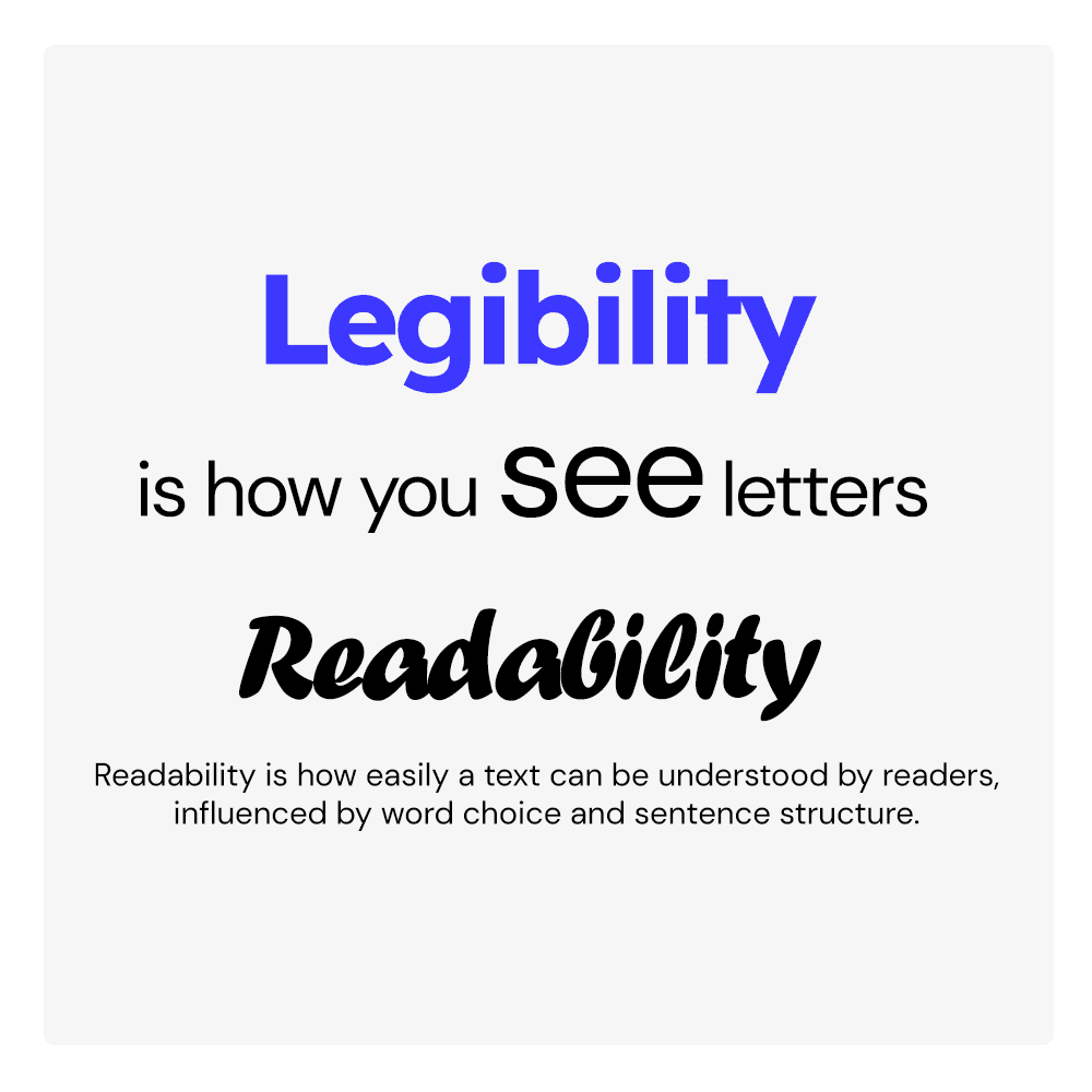legibility vs readability
